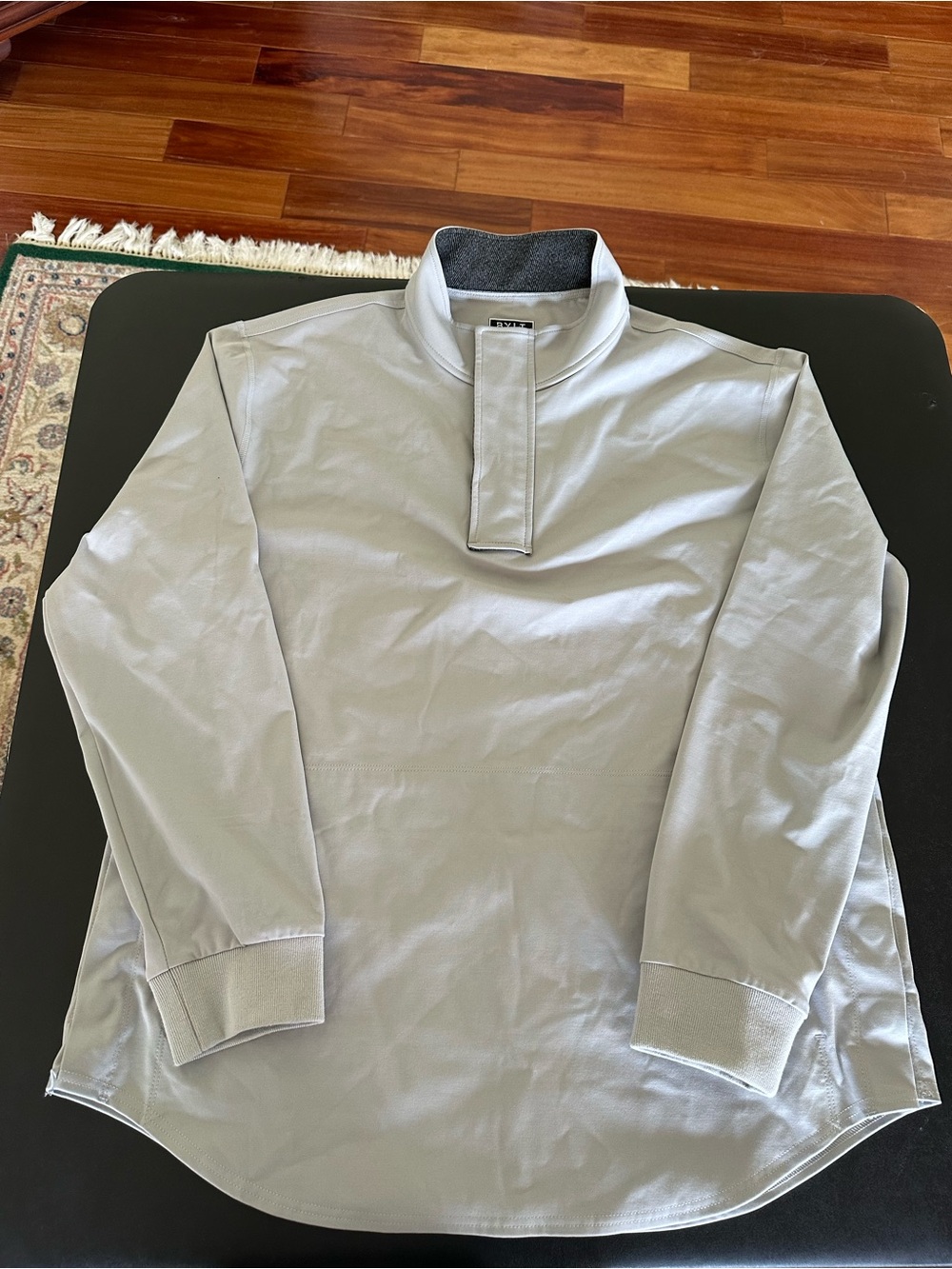 BYLT Classic Light Gray Men’s Quarter-Placket Shirt Size XL
